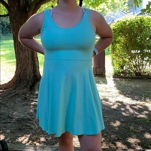 Express light blue dress